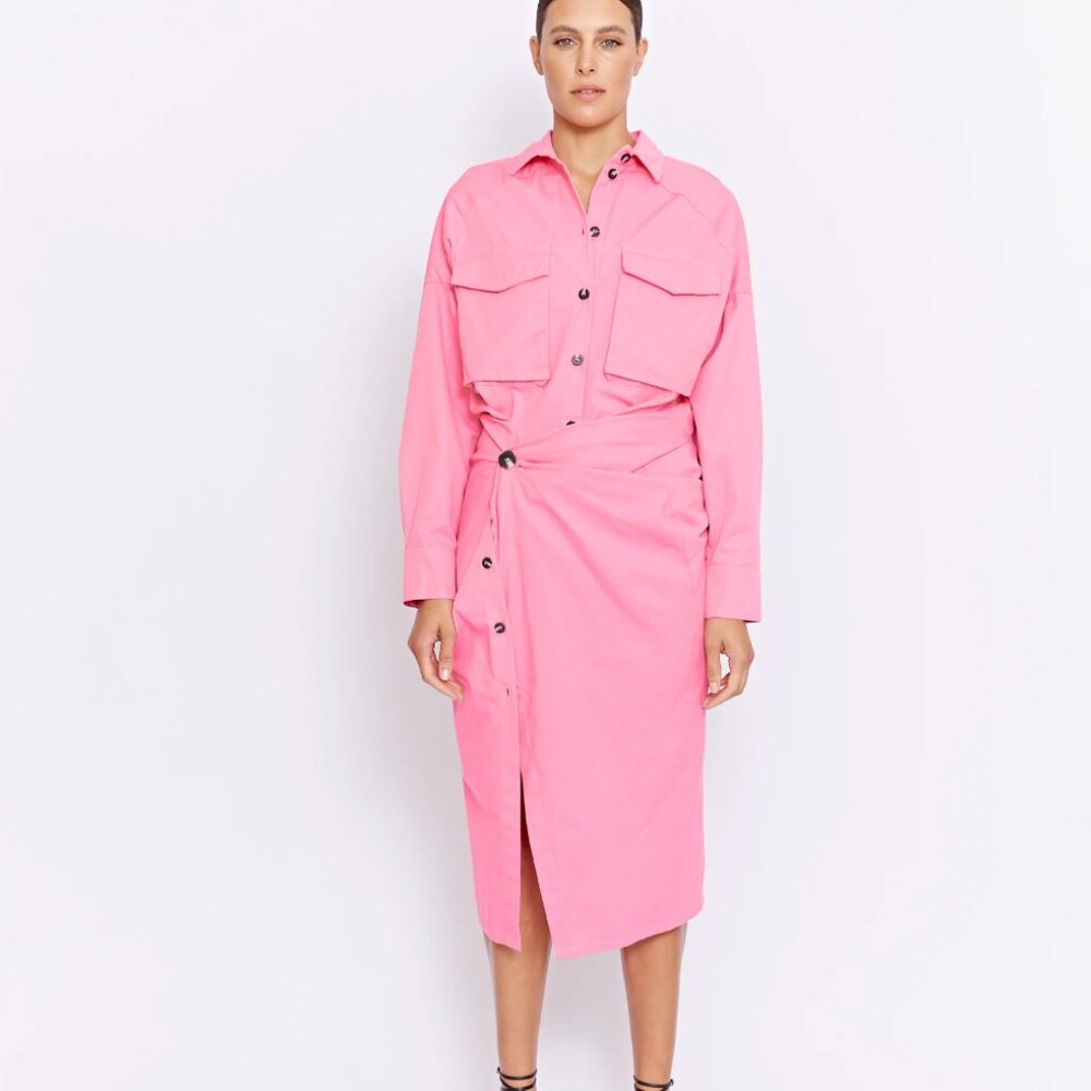 PFIEFFER FORBES TWIST DRESS | PINK Size XL